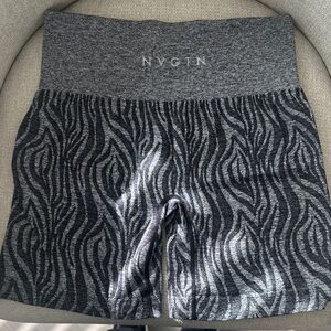 NVGTN Charcoal Zebra Pattern Shorts